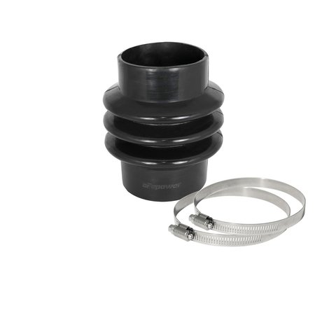 AFE 3 Inch x 3-1/8 Inch Inside Diameter, 4.75 Inch L, With Triple Hump, Black, Silicone, With 2 Worm Ge 59-00074